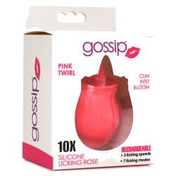 10X Pink Twirl Silicone Licking Rose