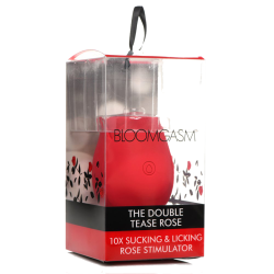 Double Tease Rose 10X Sucking and Licking Silicone Stimulator