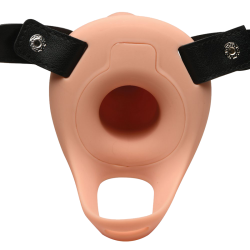 2 Inch Erection 28X Vibrating Silicone Penis Sheath - Light