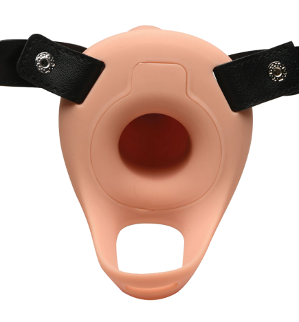 2 Inch Erection 28X Vibrating Silicone Penis Sheath - Light