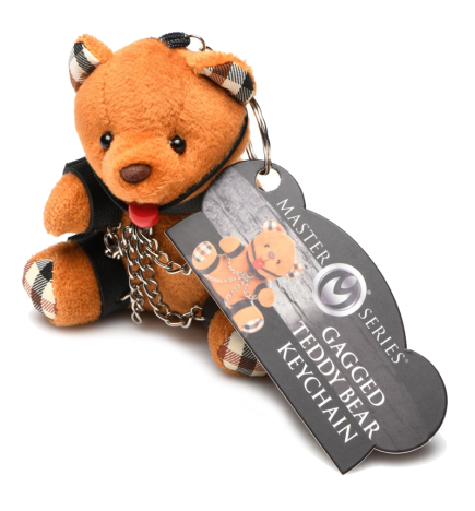 Gagged Teddy Bear Keychain