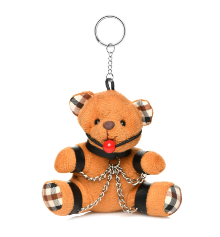 Gagged Teddy Bear Keychain
