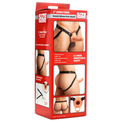 2 Inch Erection Smooth Silicone Penis Sheath - Light
