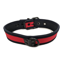 Mr. S Neo Bold Color Puppy Collar - Red