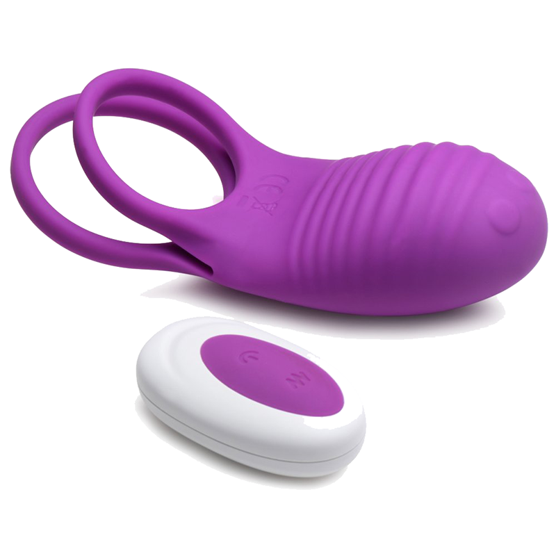 Love Loops 10X Silicone Cock Ring with Remote - Purple Love Loops 10X Silicone Cock Ring with Remote - Purple