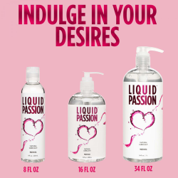 Liquid Passion Natural Lubricant - 8,16, 34 oz.