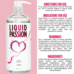 Liquid Passion Natural Lubricant - 8,16, 34 oz.