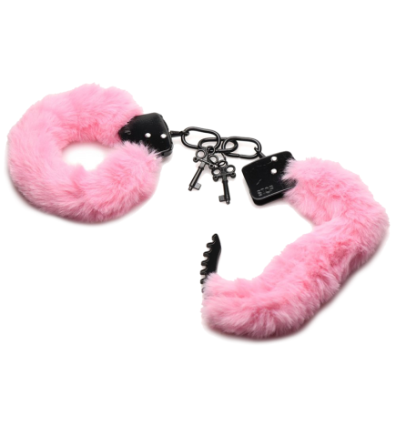 Cuffed in Fur Furry Handcuffs - Pink