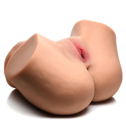 Squeezing and Vibrating Pussy and Ass Masturbator
