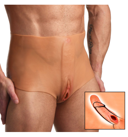Pussy Panties Silicone Vagina + Ass Panties