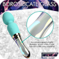 10X Turquoise Dual Ended Silicone and Glass Wand