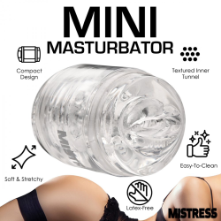 Double Shot Mouth and Pussy Stroker - Clear