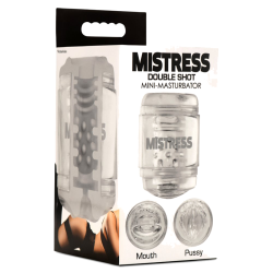 Double Shot Mouth and Pussy Stroker - Clear