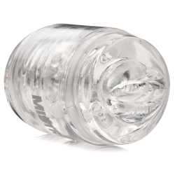 Double Shot Mouth and Pussy Stroker - Clear