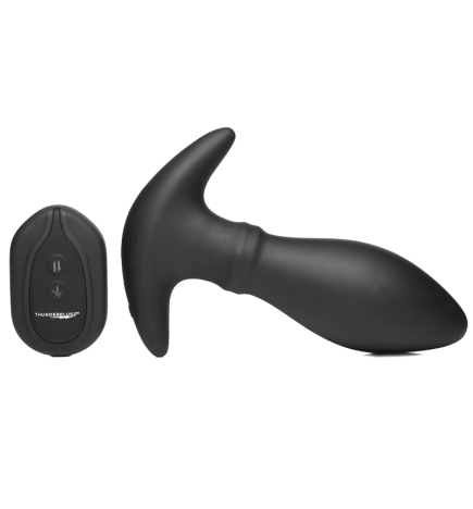 Rim Slide 10X Sliding Ring Silicone Butt Plug with Remote
