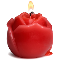 Flaming Rose Drip Candle