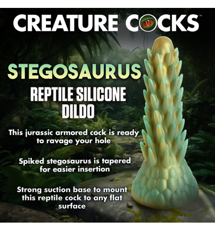 Stegosaurus Spiky Reptile Silicone Dildo