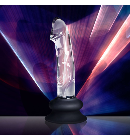 Glass Dildo with Silicone Base - 5.6 Inch