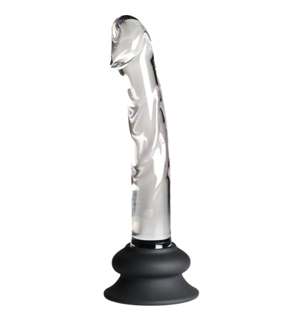 Glass Dildo with Silicone Base - 7 Inch