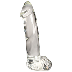 Glass Dildo with Balls