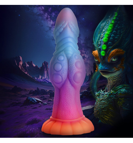 Galactic Cock Alien Creature Glow-in-the-Dark Silicone Dildo