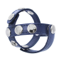 Blue Leather Cock and Ball Harness Blue Leather Cock and Ball Harness